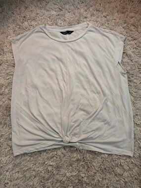 Simply Vera Vera Wang White Knot-Front Tank Top